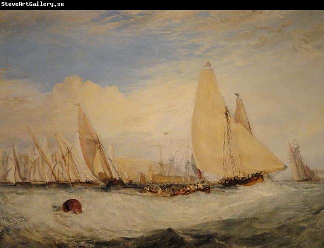 Joseph Mallord William Turner Regatta Beating To Windward